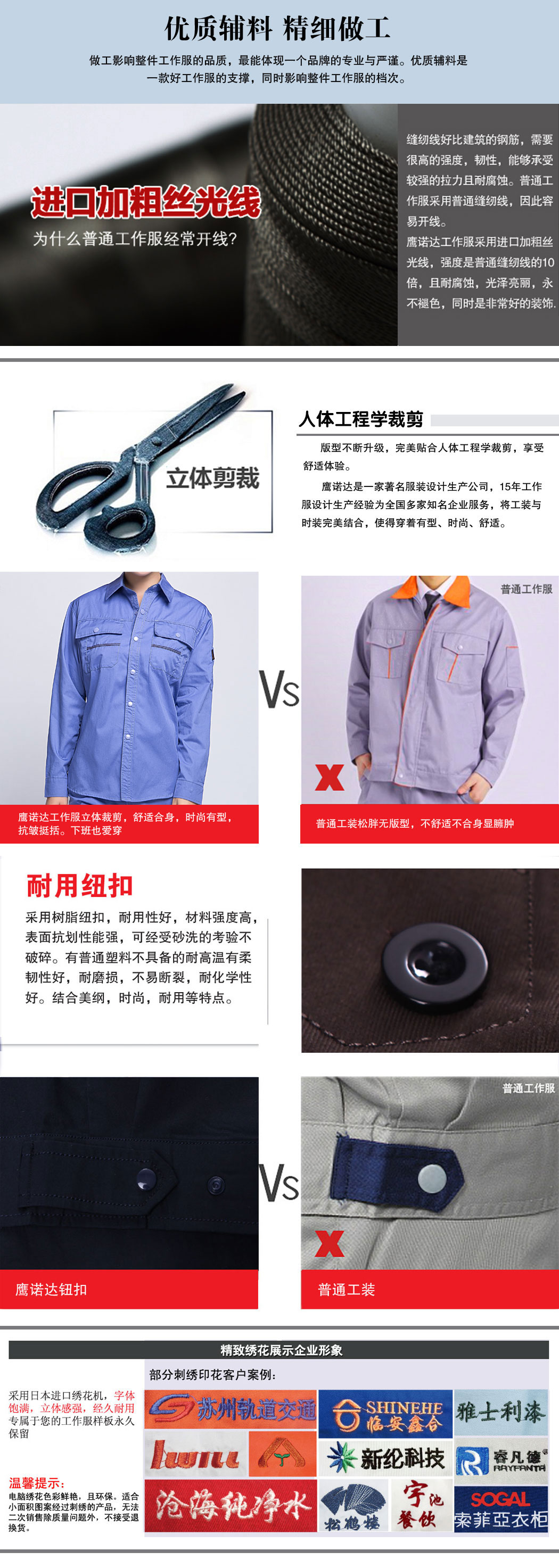 蟹青色夏季长袖工作服AC10-1(图2)